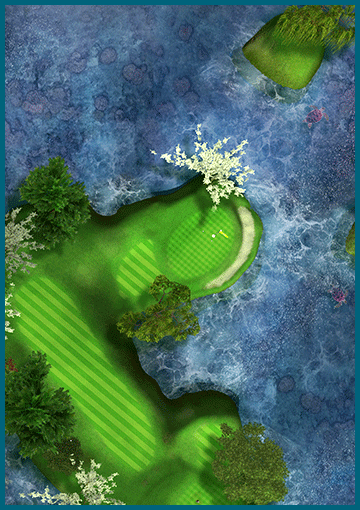 Overhead layout of hole 5