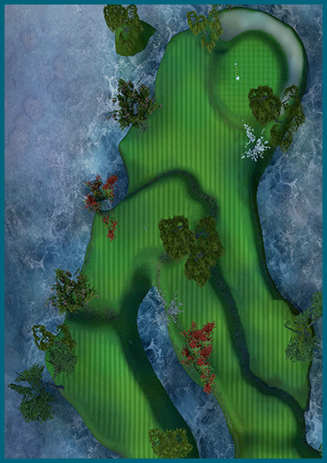 Overhead layout of hole 12